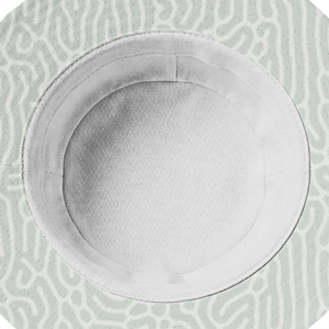 หมวกบักเก็ตพิมพ์ลายปะการังสีขาวแบบนามธรรมพร้อมโลโก้สั่งทำ - หมวกกันแดดโพลีเอสเตอร์คุณภาพพรีเมียมแบบสองด้าน - สไตล์มินิมอลสตรีทแวร์ - Product Image 5