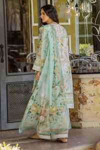 Robes pakistanaises de luxe en coton, 3 pièces, prêtes à porter, pour femmes, avec dentelle, perles, boutons, imprimés, lavables, pour l'été - Product Image 3