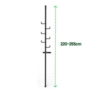 Asta di Tensione Regolabile Fai-da-te da Pavimento a Soffitto, Organizer con Vassoi di Nuovo Stile per Stendibiancheria e Appendiabiti - Product Image 2