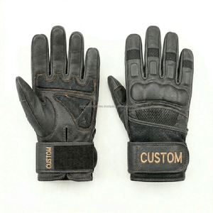 Guantes de Gimnasio de Cuero Acolchado con Soporte para Muñeca, Precio de Fábrica, Guantes de Entrenamiento para Levantamiento de Pesas, OEM ODM - Product Image 3