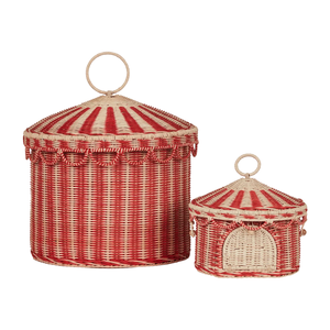 Panier de rangement rond en rotin de haute qualité pour jouets d'enfants, panier de rangement écologique, organisateur de chambre d'enfant, vente en gros - Product Image 2