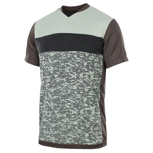 เสื้อแข่งจักรยานเสือภูเขา OEM Enduro Downhill คอวี ผ้าตาข่ายระบายอากาศ กางเกงขาสั้น ชุดปั่นจักรยานพิมพ์ลายตามสั่งด้วยเทคนิค Sublimation - Product Image 1
