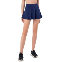 Jupe-short plissée unie taille haute personnalisée pour femme avec poches, pour le padel et le tennis, sous-short intégré, 100% coton, séchage rapide