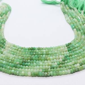 Cuentas facetadas de crisoprasa natural de 4-4.5 mm, cuentas sueltas de crisoprasa verde, hilo de 12.5 pulgadas para la fabricación de joyería. - Product Image 6