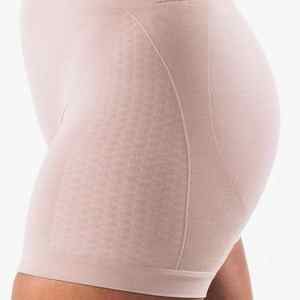 Shorts Deportivos de Cintura Alta, Muy Suaves, Sin Costuras, de Spandex/Nylon, Elásticos en 4 Direcciones, de Color Sólido, para Gimnasio, Fitness, Ciclismo y Running - Product Image 5