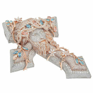 จี้พระเยซูรูปกางเขนประดับเพชรโมอิสซาไนต์แบบสั่งทำพิเศษ ดีไซน์หรูหรา เงินแท้ 925 ชุบทอง สไตล์ฮิปฮอป ได้รับการรับรองจาก GRA - Product Image 2