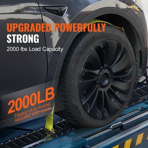 Kit di fissaggio per carichi pesanti E-Track da 4 pezzi, 5 binari in acciaio per carichi pesanti fino a 900 kg, accessori per il controllo del carico - Product Image 2