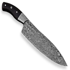 Couteau de Chef de Cuisine en Acier Damas Fait Main de Haute Qualité, Lame Droite Tranchante comme un Rasoir, Lame Utilitaire Robuste, Logo Personnalisable ODM OEM OBM - Product Image 1