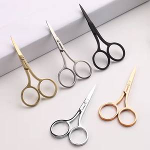 Ciseaux de manucure en acier inoxydable avec poignée ronde, lame tranchante pour la coupe des cuticules, outils de beauté, usage adulte - Product Image 1