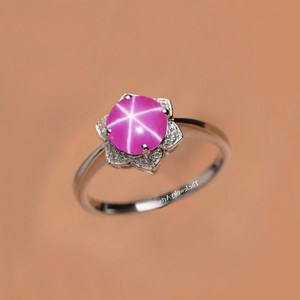 Pink Lindy Star <b>Ring</b>, <b>Dainty</b> Pink Gemstone <b>Ring</b>, Birthstone <b>Ring</b>, Handmade <b>Ring</b>, 925 Sterling <b>Silver</b>, Handmade <b>Ring</b> For Women - Product Image 5