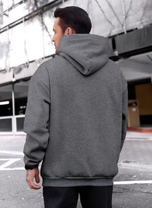 Sudadera con Capucha para Hombre, Color Sólido, 100% Algodón, Felpa, Corte Regular, Informal, con Bolsillo, Estilo Tejido, Personalizable - Product Image 3