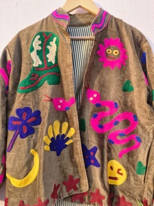 Manteau en velours brodé Sujani, réversible, écologique, à capuche, style gothique pour tenues d'hiver bohèmes - Product Image 4