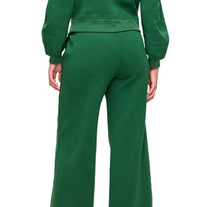 Pantalones Anchos de Felpa para Mujer, Corte Holgado, Cintura Elástica con Cordón, Pantalones Deportivos con Bolsillos Laterales para Uso Diario Informal - Product Image 2