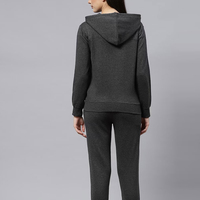 Kadın Kapüşonlu %100 Pamuk Slim Fit 2 Parça Spor Eşofman Takımı Özel Logo Tasarımlı Yüksek Kalite Toptan Nefes Alabilen OEM
