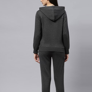 Chándal Deportivo de 2 Piezas para Mujer, con Capucha, 100% Algodón, Corte Ajustado, con Diseño de Logotipo Personalizado, Alta Calidad, Transpirable, OEM - Product Image 2