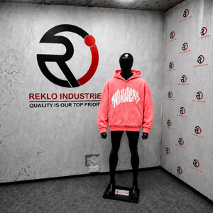 Sudadera con Capucha Gráfica Rosa Coral con Letras Blancas de Graffiti, Sudadera Oversize Texturizada Estilo Urbano Casual en Oferta - Product Image 3