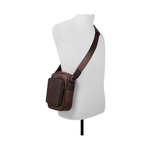 Classic Vintage Fashion Casual Single <b>Shoulder</b> Crossbody Bag Genuine Leather Business Men's Messenger Bag with Button and Chains - Product Image 4