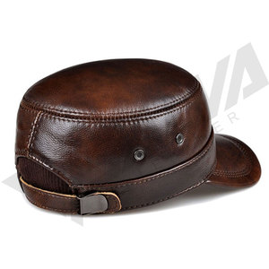 Casquettes de baseball unisexes en cuir PU imperméable pour adultes, idéales pour l'hiver, la mode, les sports de plein air, personnalisables, vente en gros - Product Image 5