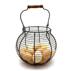 wholesale metal iron <b>egg</b> <b>basket</b> kitchen storage organizer metal wire <b>egg</b> storage <b>basket</b> for kitchen countertop wholesale heavy - Product Image 6