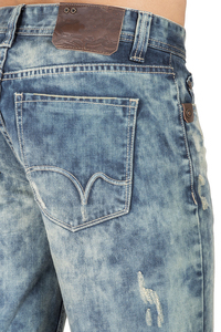 Vente en gros de jorts en jean professionnels, série Earth Tone Sandstone, logo imprimé personnalisé, équipement de mode haut de gamme - Product Image 4