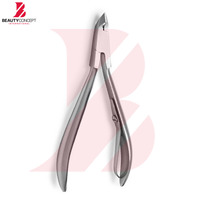 Coupe-cuticules professionnel en acier inoxydable robuste, manche ergonomique large, double ressort, pointe de précision tranchante, pour éliminer les peaux mortes