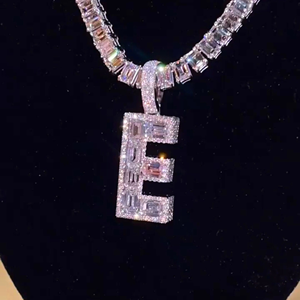 ICEDJEWELZ <b>Iced</b> <b>Out</b> Hip Hop Moissanite Pendant Sterling Silver Gold Plated High Quality Customized Tennis <b>Chain</b> with Pendant - Product Image 3