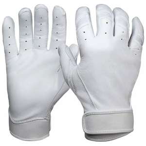 Gants de frappeur de baseball et de softball en cuir, tendance, avec logo personnalisé, ambidextres, respirants, fermeture auto-agrippante, vente en gros - Product Image 2