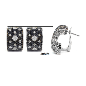 Pendientes de aro de Diamante Real de oro blanco sólido de 18 quilates de alta calidad de fabricante de China, estilo Vintage para dama para regalos de fiesta de boda - Product Image 2
