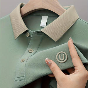 เสื้อยืด ZULARI IMPEX ZI-103 สีดำ แขนสั้น ระบายอากาศได้ดี คอปกพับได้ ปักโลโก้ตัวอักษรด้านหน้า ทรงปกติ 100% - Product Image 3