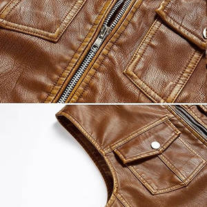 Chaleco de Cuero para Hombre de Alta Calidad y Bajo Precio, Nuevo Diseño, Transpirable, Más Vendido - Product Image 5