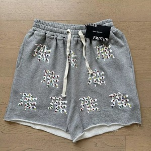 Pantalones Cortos de Hombre Grises Lisos Estilo Urbano Casual de Punto 100% Algodón Transpirables Ecológicos de Cintura Media con Cordón de Terry - Product Image 1