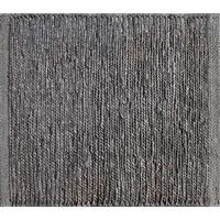 Handgetufteter Jute-Teppich mit Feiner Webung |   Dunkelgrau |   100% Jute |   Rutschfest |   Umweltfreundlich |   Geometrisches Muster |   Baumwollunterlage |   Maßgeschneidert