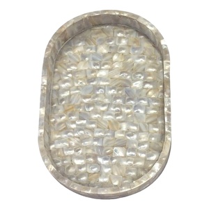 Dernier modèle Plateau en nacre naturelle avec poignée en coquillage poli Style nautique Bone Animal Craft à vendre - Product Image 3