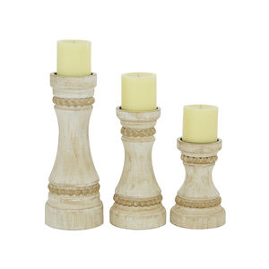 Bougeoirs en bois nouveauté fournisseur personnalisé bougeoir en bois de mangue pour la décoration de centre de table ou de ferme - Product Image 1