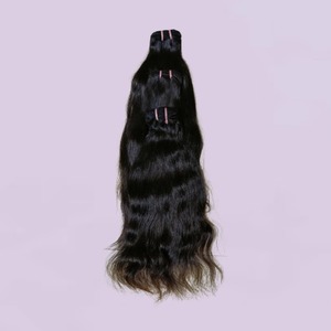 ผมต่อ Genius Weft แท้ 100% สีดำธรรมชาติ คุณภาพสูงจากวัดอินเดีย สวยงามแบบหยิกฟูและตรง - Product Image 2
