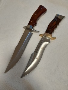 Couteau Bowie à lame fixe en acier au carbone, ensemble OEM pour la chasse, le camping et les activités de plein air, avec fourreau en cuir, manche pleine longueur - Product Image 3