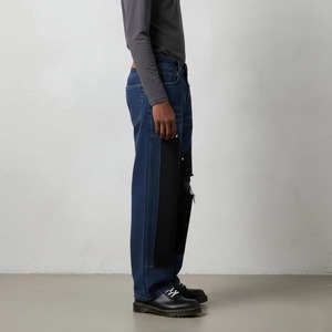 Pantalones Vaqueros Azules para Hombre con Diseño de Parches Desgarrados en las Rodillas, Cintura Alta, Estilo Urbano, Ropa Casual para Otoño - Product Image 2