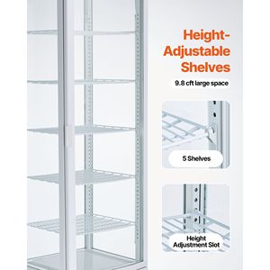 Equipo de Refrigeración para Cocina Comercial, Vitrina Refrigerada para Pasteles de 9.8 Pies Cúbicos/278L, 5 Niveles, con Iluminación LED - Product Image 5