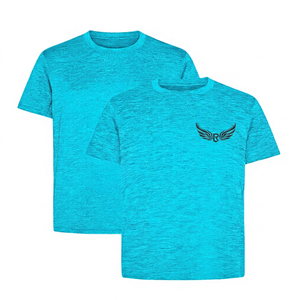 T-shirt gris à manches courtes pour homme, coupe classique, col rond, vêtement décontracté, teinture écologique, séchage rapide, respirant, en spandex/polyester - Product Image 4