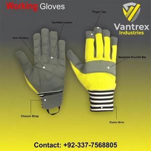 Guantes de Seguridad para Mecánicos al por Mayor, Forrados, Antivibración, Antideslizantes, Puño Reforzado, 10 Pulgadas, Cuero de Cabra, Guantes de Protección - Product Image 6