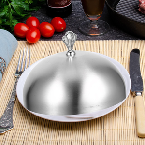 Stainless Steel Food <b>Cover</b> For Home <b>table</b> Use Newly Crafts Silver Plated Dish Plate <b>Cover</b> - Product Image 3