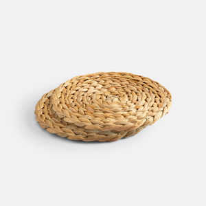 Salvamanteles Redondo de Jacinto de Agua Natural Ecológico, Tapete Tejido de Pasto Marino, Posavasos Resistente al Calor, Decoración para Mesa de Comedor - Product Image 2