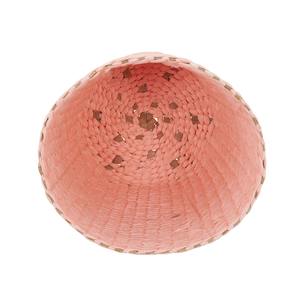 Panier rond en jacinthe d'eau, 2 paniers teints en rose, faits à la main, panier de rangement, vente en gros, écologique, fabriqué au Vietnam - Product Image 5
