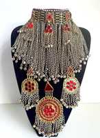 OEM ODM 2026 Dernières Créations Parures de Bijoux Vintage Afghans Kuchi pour Mariage et Fêtes, Bijoux Afghans Faits Main pour Femmes, Collier et Boucles d'Oreilles
