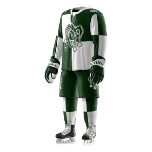Conjunto de Jersey de Hockey sobre Hielo Jokers para Hombre, Manga Larga, Sublimado, Absorbente de Humedad, Corte Atlético, Verde y Blanco con Estampado de Personajes - Product Image 4