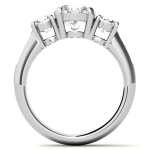 <b>Solitaire</b> Moissanite <b>Ring</b> 925 Sterling <b>Silver</b> White Gold Plated Classic Luxury Engagement Wedding Party Promise <b>Ring</b> - Product Image 4