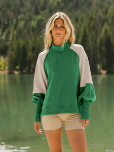 Sudadera Casual para Mujer, Cuello Alto, Manga Larga, Forro Polar Ecológico, Estilo Urbano, con Logotipo Personalizado, Poliéster/Algodón - Product Image 4