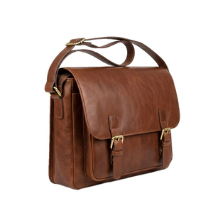 Sac messager vintage en cuir véritable pour homme, grand, durable, de haute qualité, fermeture à boucle, sangle réglable, utilisation quotidienne toutes saisons - Product Image 6