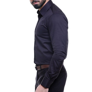Chemises habillées pour hommes en pur coton de haute qualité, nouveau design avec col montant, grandes tailles, prix d'usine pour la saison printanière - Product Image 4