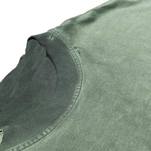 Camiseta Ringer para Hombre con Efecto Desgastado y Lavado Ácido, 100% Algodón, Tejido de Punto, Impresión Serigráfica, Logotipo Personalizado, Corte Regular, Venta al por Mayor - Product Image 5